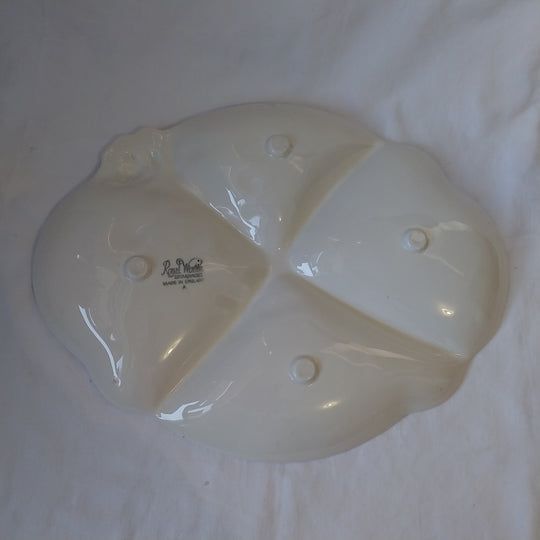 Royal Winton Grimwades Raised Rose Divided Serving Dish