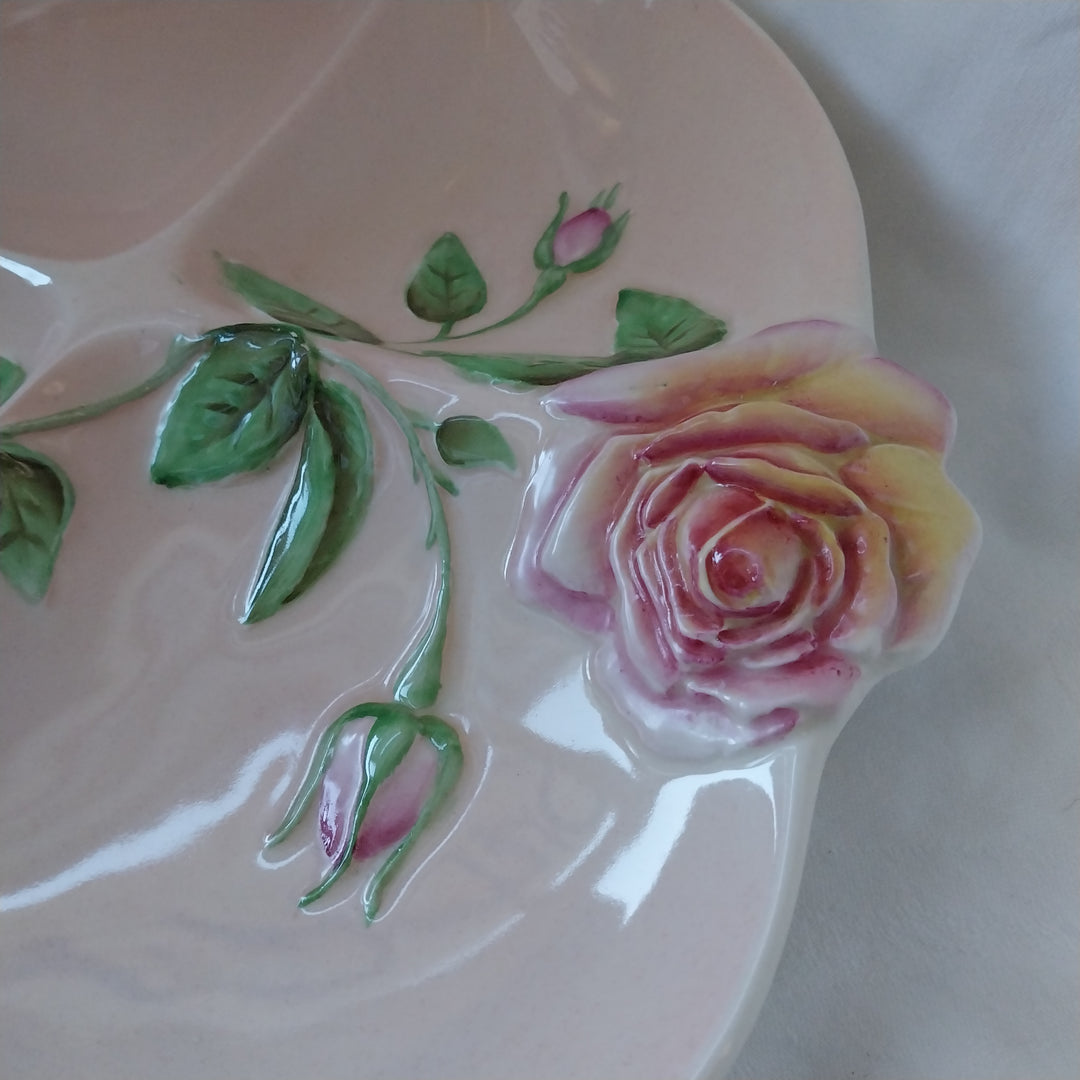 Royal Winton Grimwades Raised Rose Divided Serving Dish