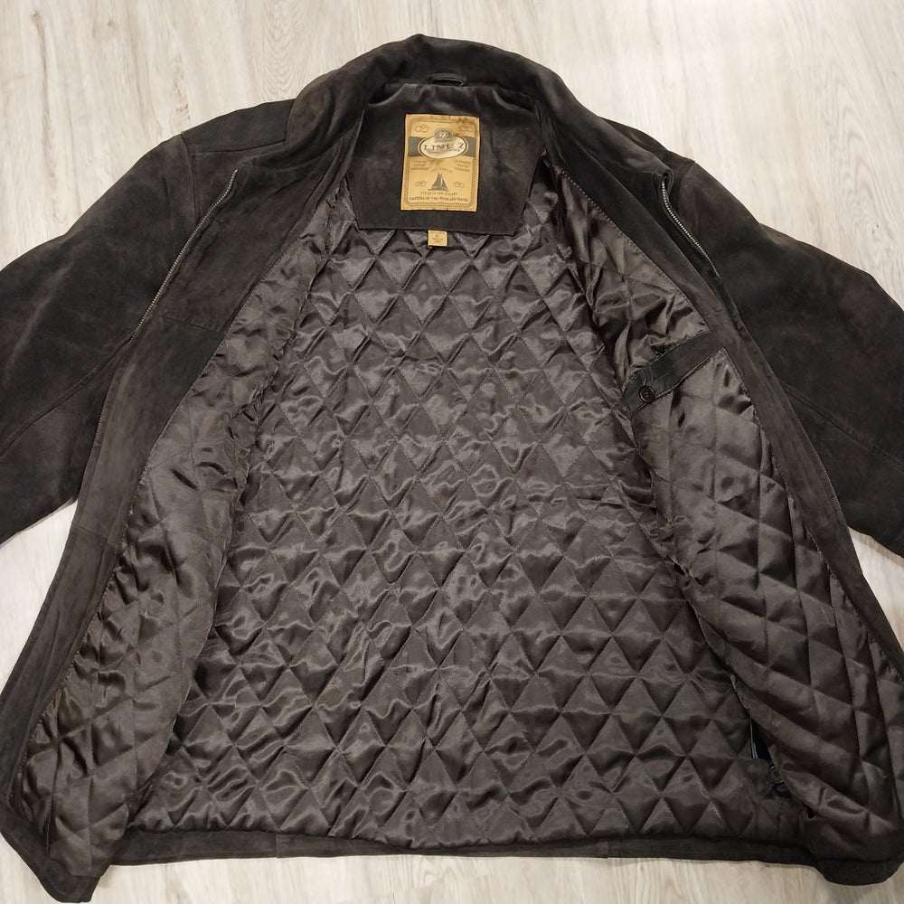 Line 7 Mens Suede Jacket size XL Chocolate Brown
