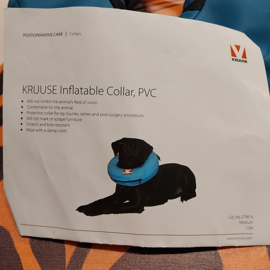 KRUUSE Inflatable Dog Collar , Post Operative Size M