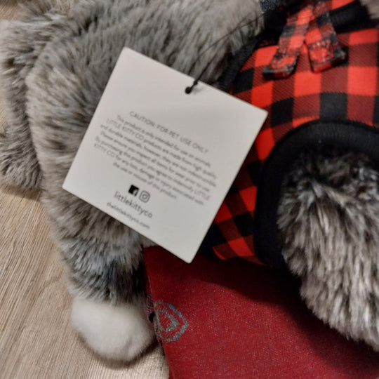 Little Kitty co Plaid to the Bone Step In Cat Harness BNWT size S