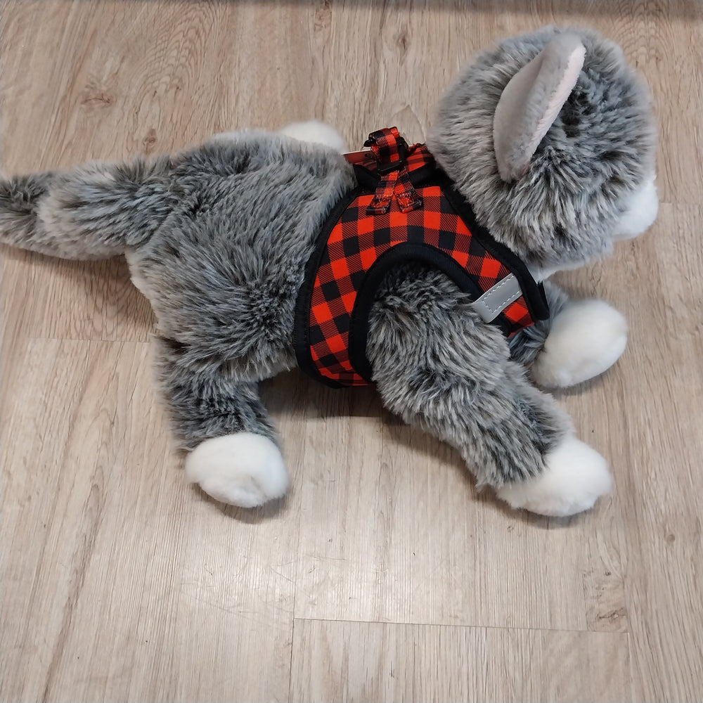 Little Kitty co Plaid to the Bone Step In Cat Harness BNWT size S