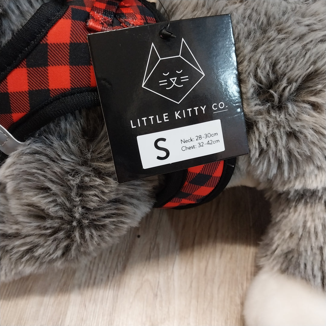 Little Kitty co Plaid to the Bone Step In Cat Harness BNWT size S