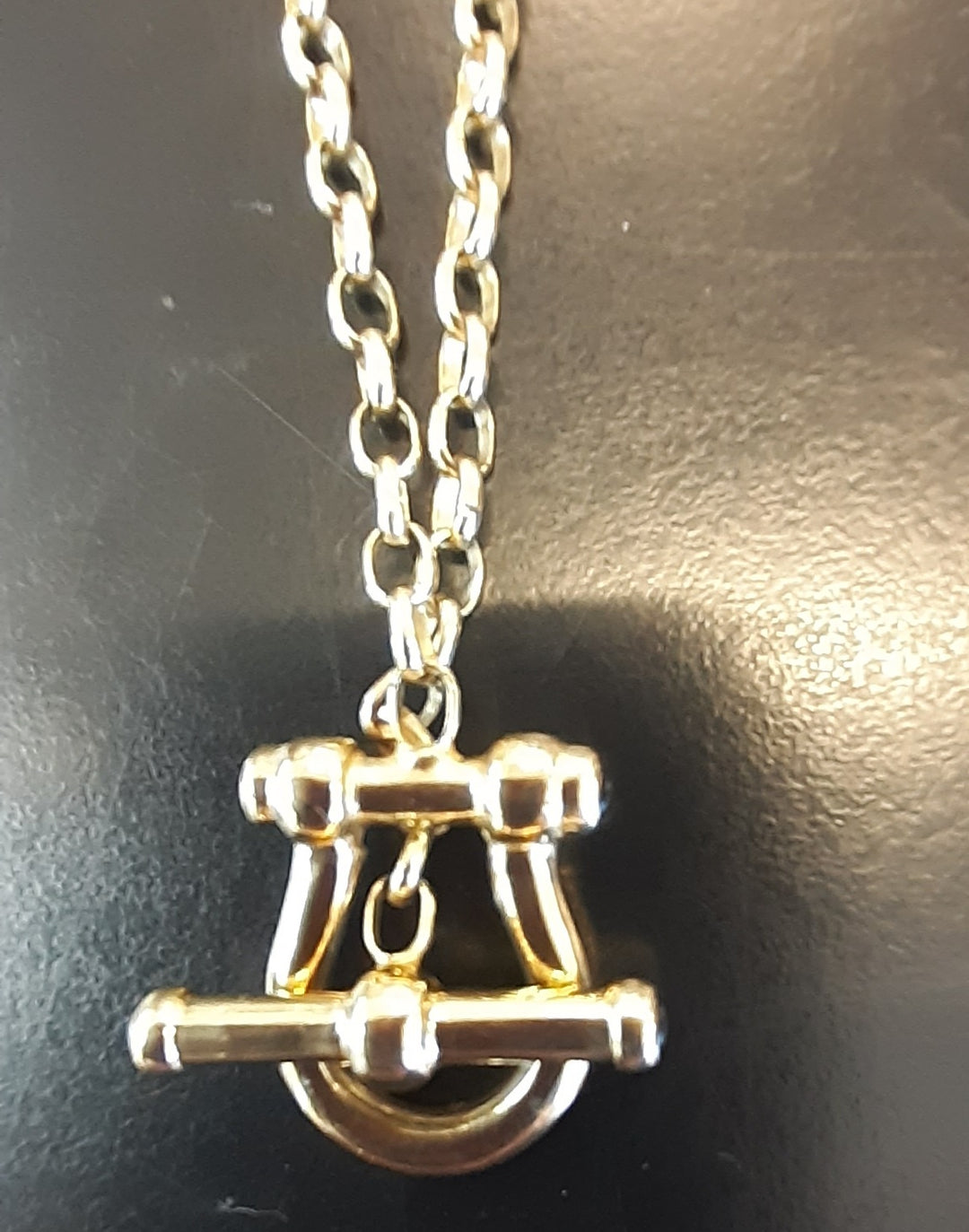 Ede & Addison stirrup fob chain sterling silver  gold plated