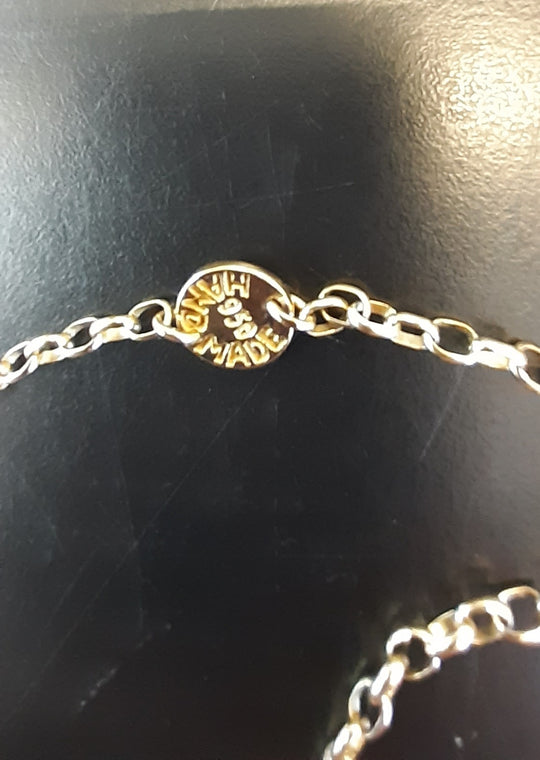 Ede & Addison stirrup fob chain sterling silver  gold plated