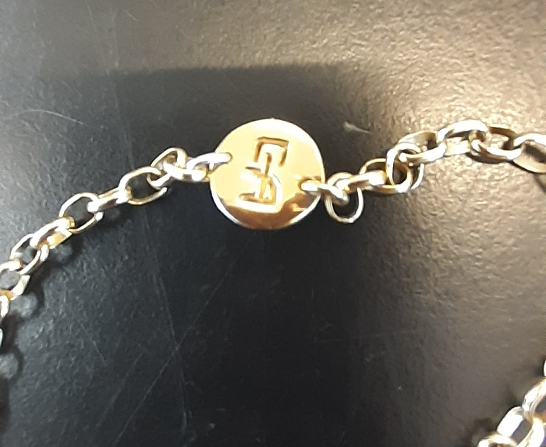Ede & Addison stirrup fob chain sterling silver  gold plated