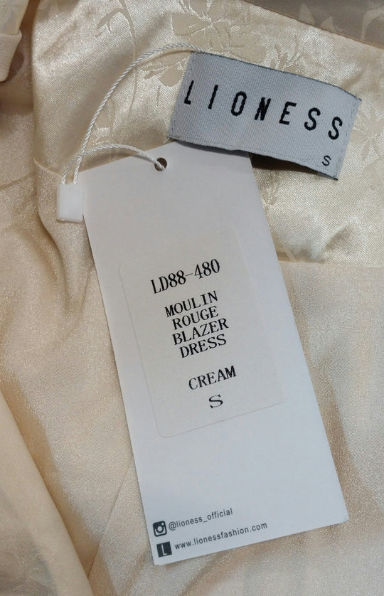 Lioness Blazer /Dress Size S  BNWT Stunning in Cream Jacquard