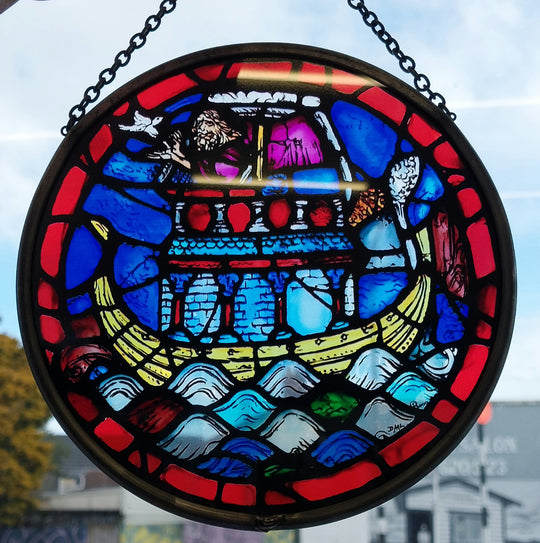 Noah'sArk Handcrafted Stained Glass Replica Window Decoration BNIB