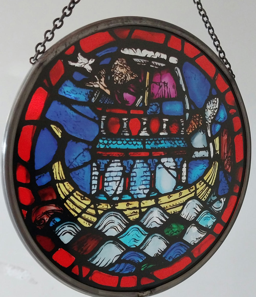 Noah'sArk Handcrafted Stained Glass Replica Window Decoration BNIB