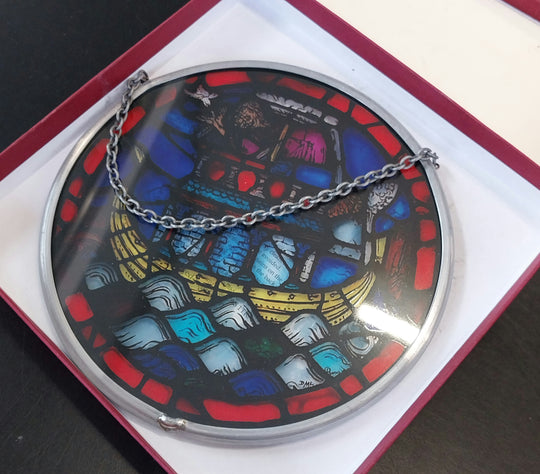 Noah'sArk Handcrafted Stained Glass Replica Window Decoration BNIB