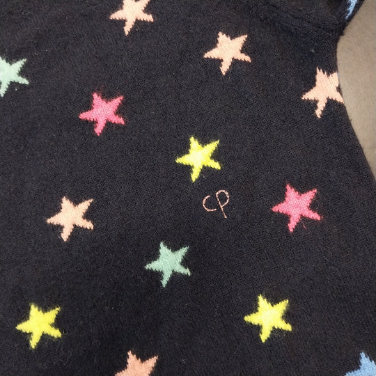 Chinti & Parker Cashmere Jumper Size S Navy with Stars
