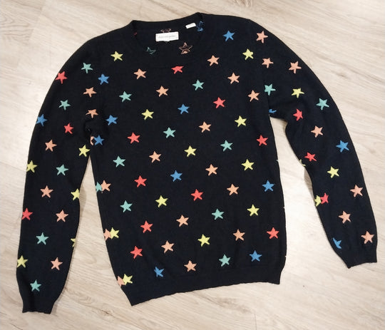 Chinti & Parker Cashmere Jumper Size S Navy with Stars