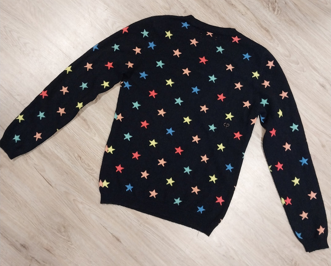 Chinti & Parker Cashmere Jumper Size S Navy with Stars