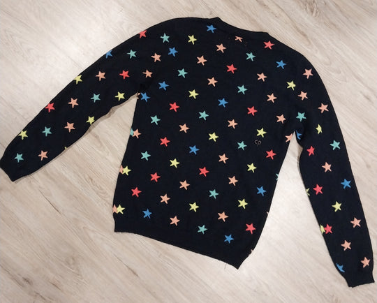 Chinti & Parker Cashmere Jumper Size S Navy with Stars