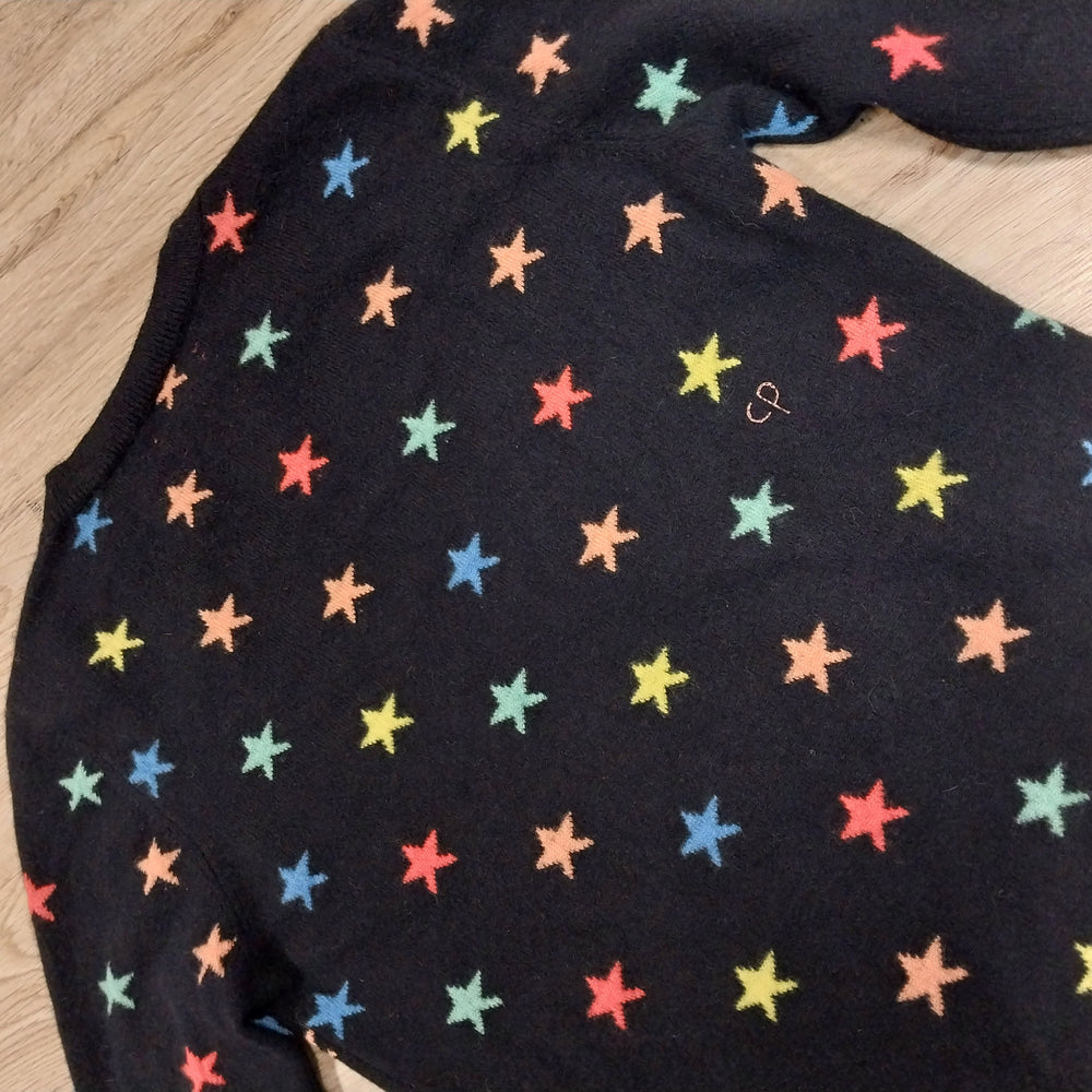 Chinti & Parker Cashmere Jumper Size S Navy with Stars