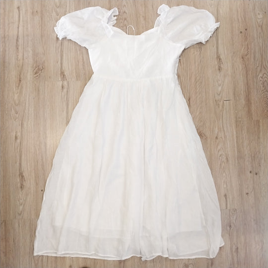 M.STUDIO White Ruched Empire Bodice Dress size XS As New