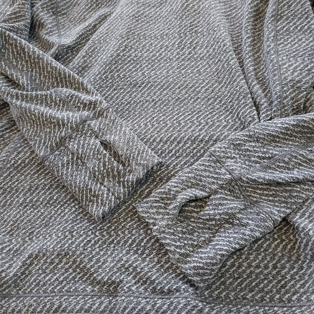lululemon Womens Long Sleeve 1/2 zip Top size 12 Grey/White