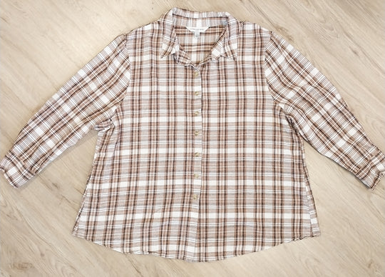 Forever New Womens ( Curve )Size 18 Plaid Shirt