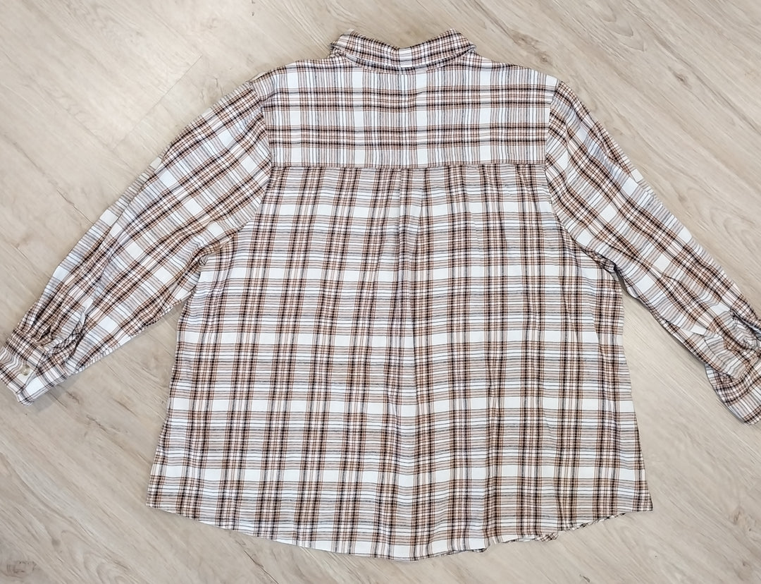 Forever New Womens ( Curve )Size 18 Plaid Shirt