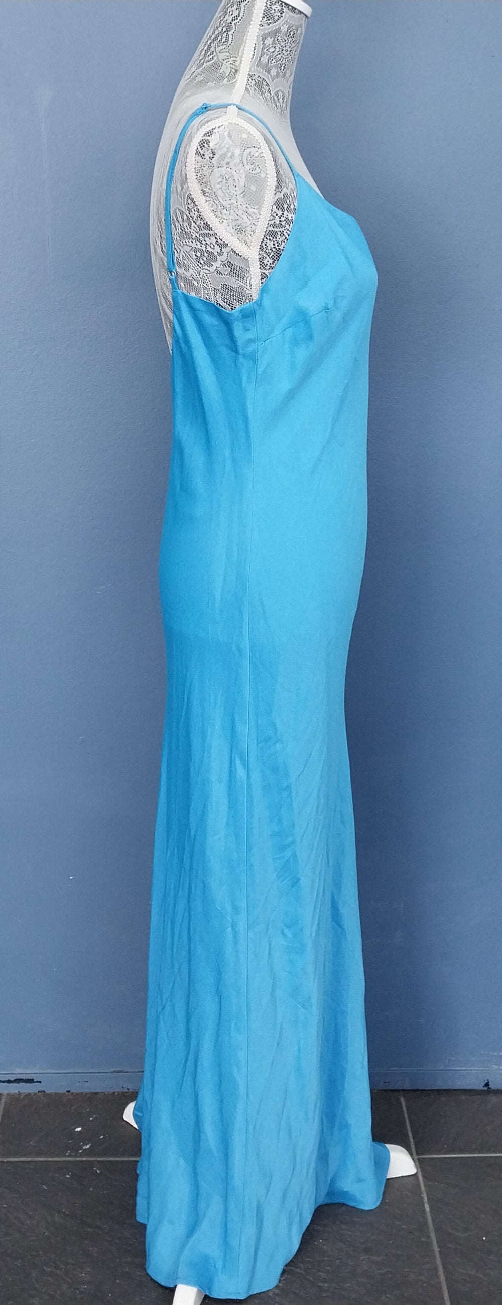 Glassons ,Seas the Day ,Bias Cut Strappy Dress Size 14 Electric Blue BNWT