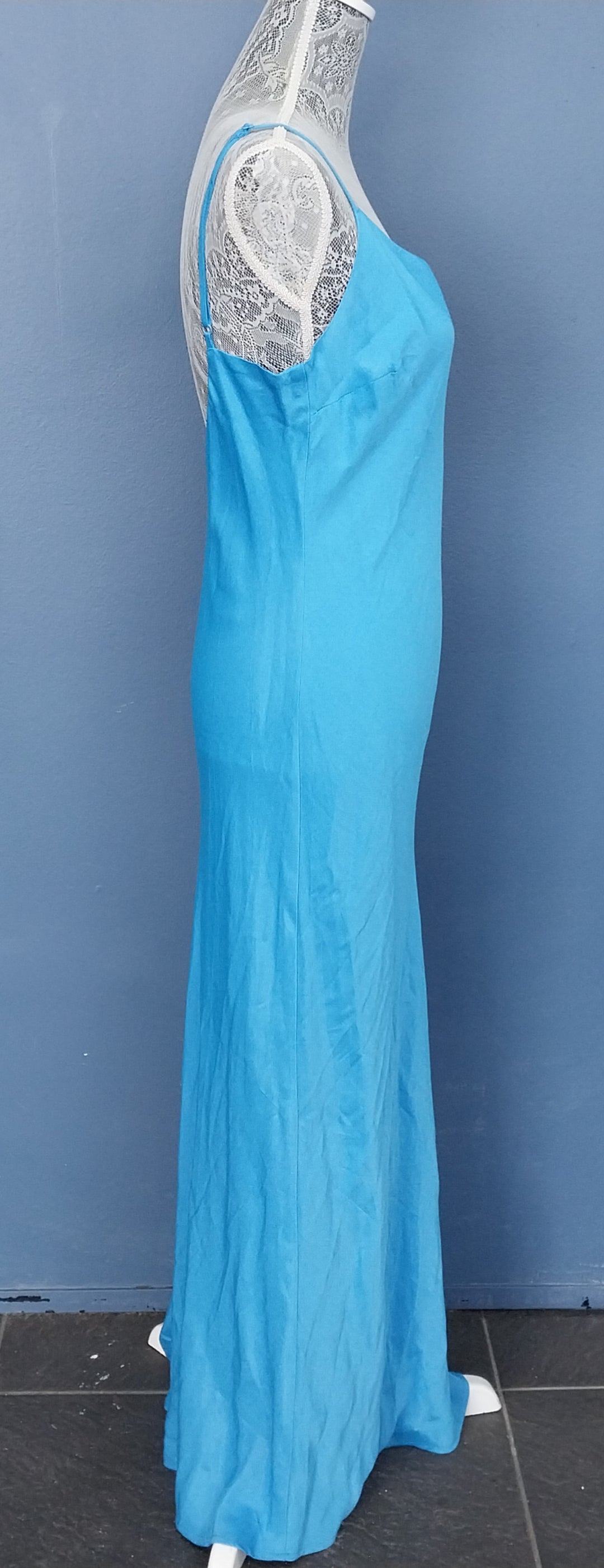 Glassons ,Seas the Day ,Bias Cut Strappy Dress Size 14 Electric Blue BNWT