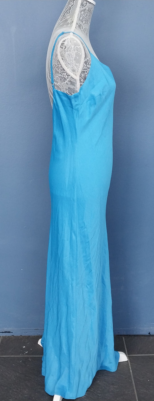 Glassons ,Seas the Day ,Bias Cut Strappy Dress Size 14 Electric Blue BNWT