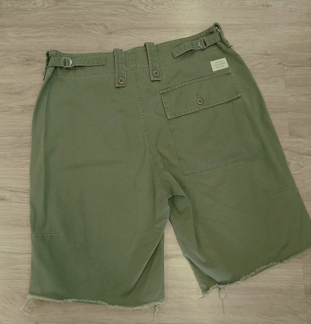 THRILLS Mens Retro Look Military Style Shorts , Green, Size 32, Designed in Byron Bay -Australia