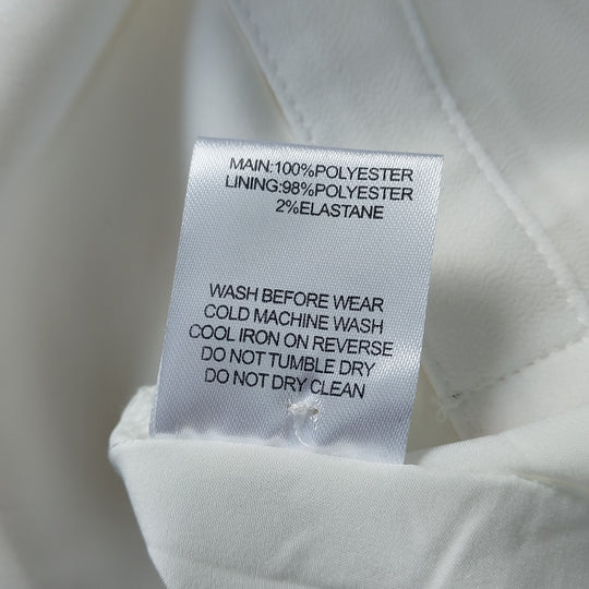 ATMOS & HERE Women's long sleeve front tie blouse Size 14 white