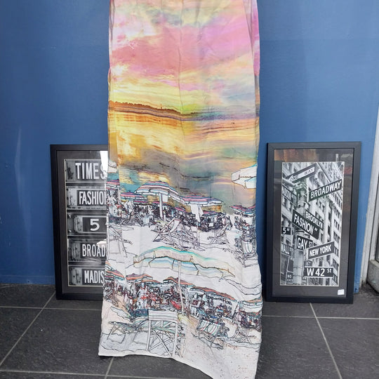AMANDA UPRICHARD Multi-coloured shoulder strap dress, Size M, 100% Silk BNWT Made in USA