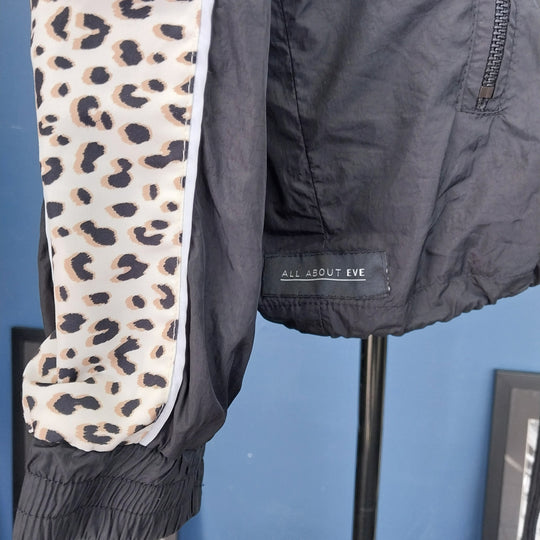allabouteve. multi-coloured long-sleeved hooded jacket, size 10