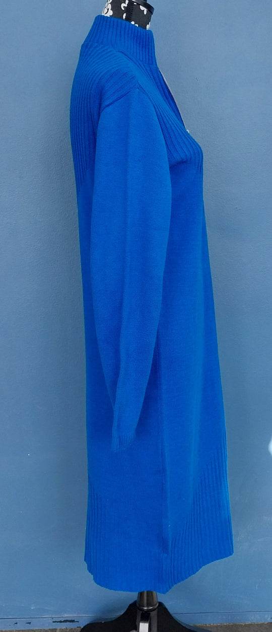 Vintage NZ Paulls ,Limited Editions label, royal blue knit dress, size 12,  BNWT