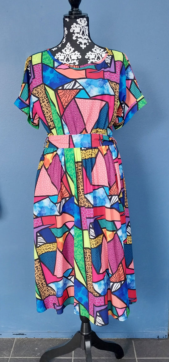 Lorraine Bold Abstract Print Dress Size 12
