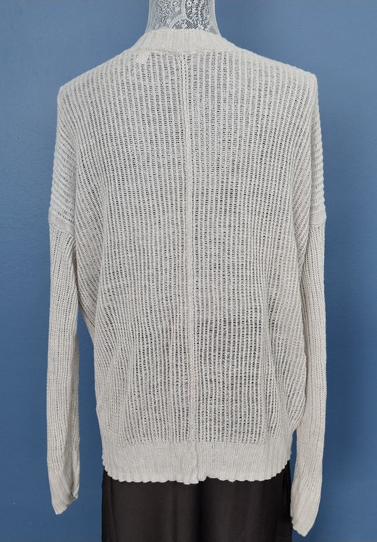 Country Road Women's Linen Mesh Knit Pullover size M Beige