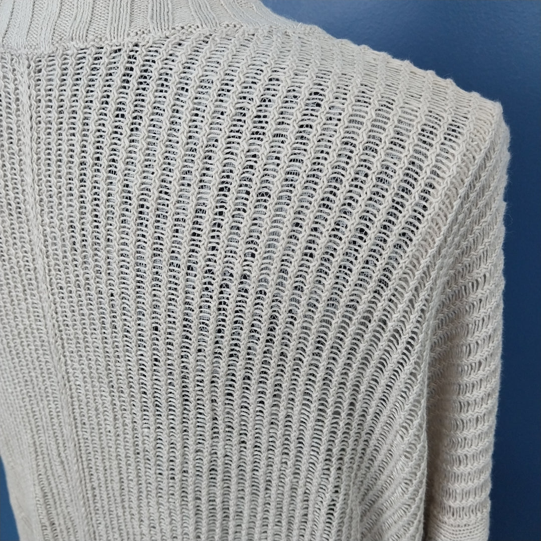 Country Road Women's Linen Mesh Knit Pullover size M Beige