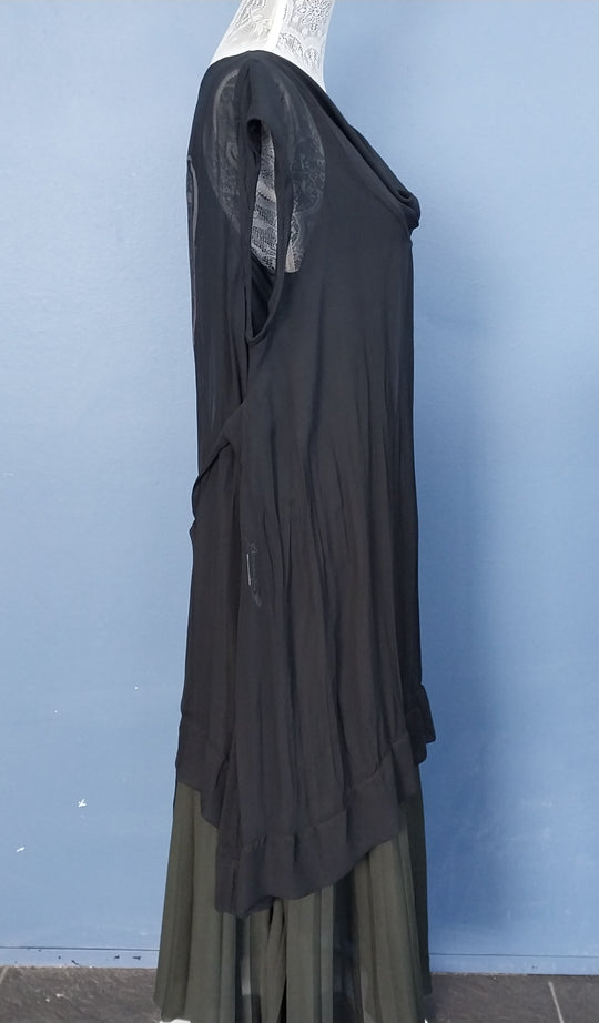 Annah Stretton Long Top Sheer top SizeL Black