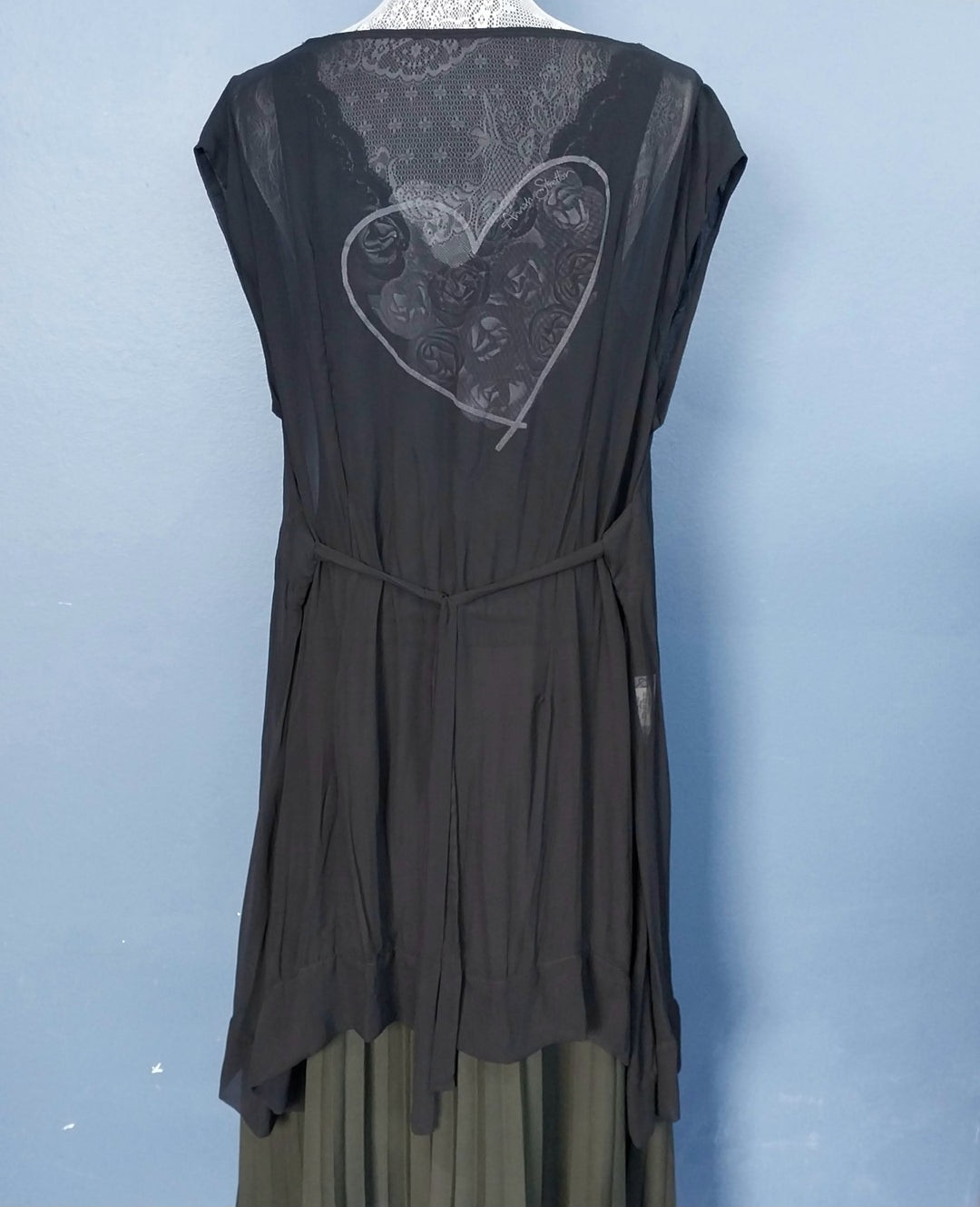 Annah Stretton Long Top Sheer top SizeL Black
