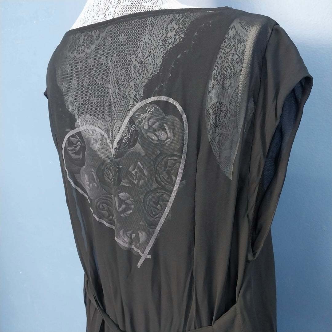 Annah Stretton Long Top Sheer top SizeL Black