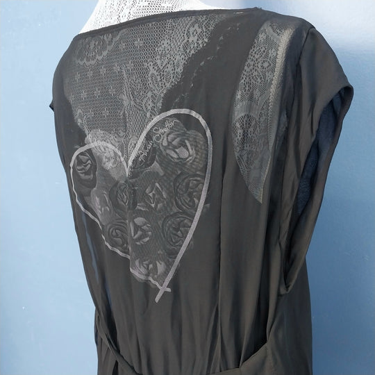Annah Stretton Long Top Sheer top SizeL Black