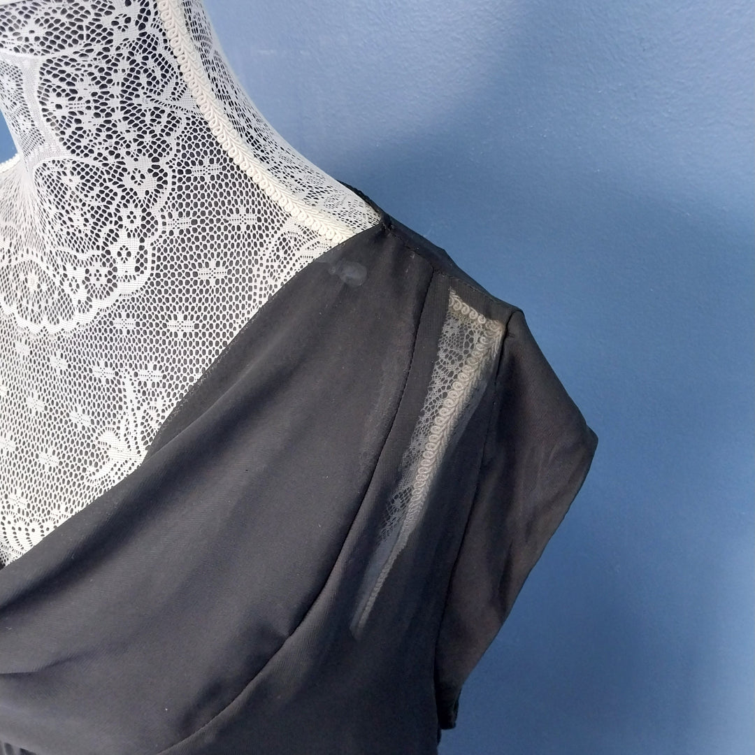 Annah Stretton Long Top Sheer top SizeL Black