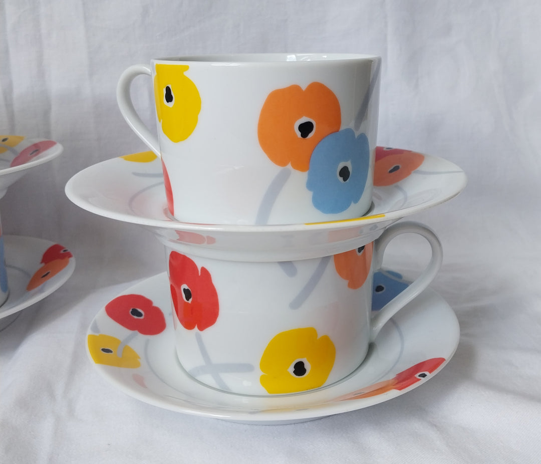 Vintage Studio Nova Poppy Promenade 8 piece fine china Tea Set  Japan As New