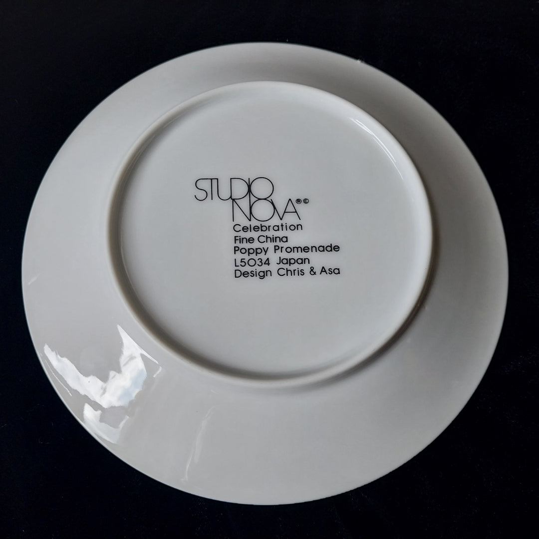 Vintage Studio Nova Poppy Promenade 8 piece fine china Tea Set  Japan As New