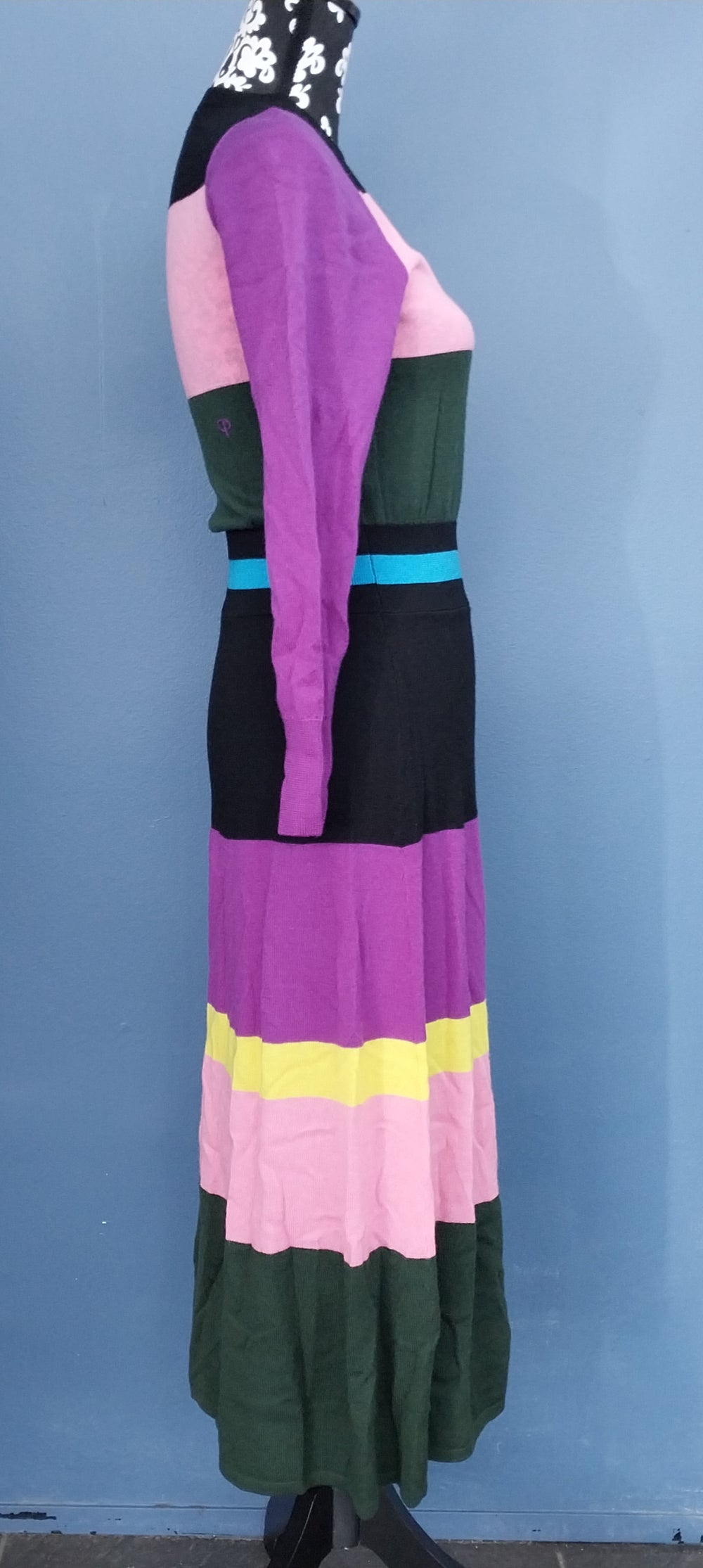 Chinti & Parker Pop Stripe Merino Wool Dress Size S As New, Stunning!