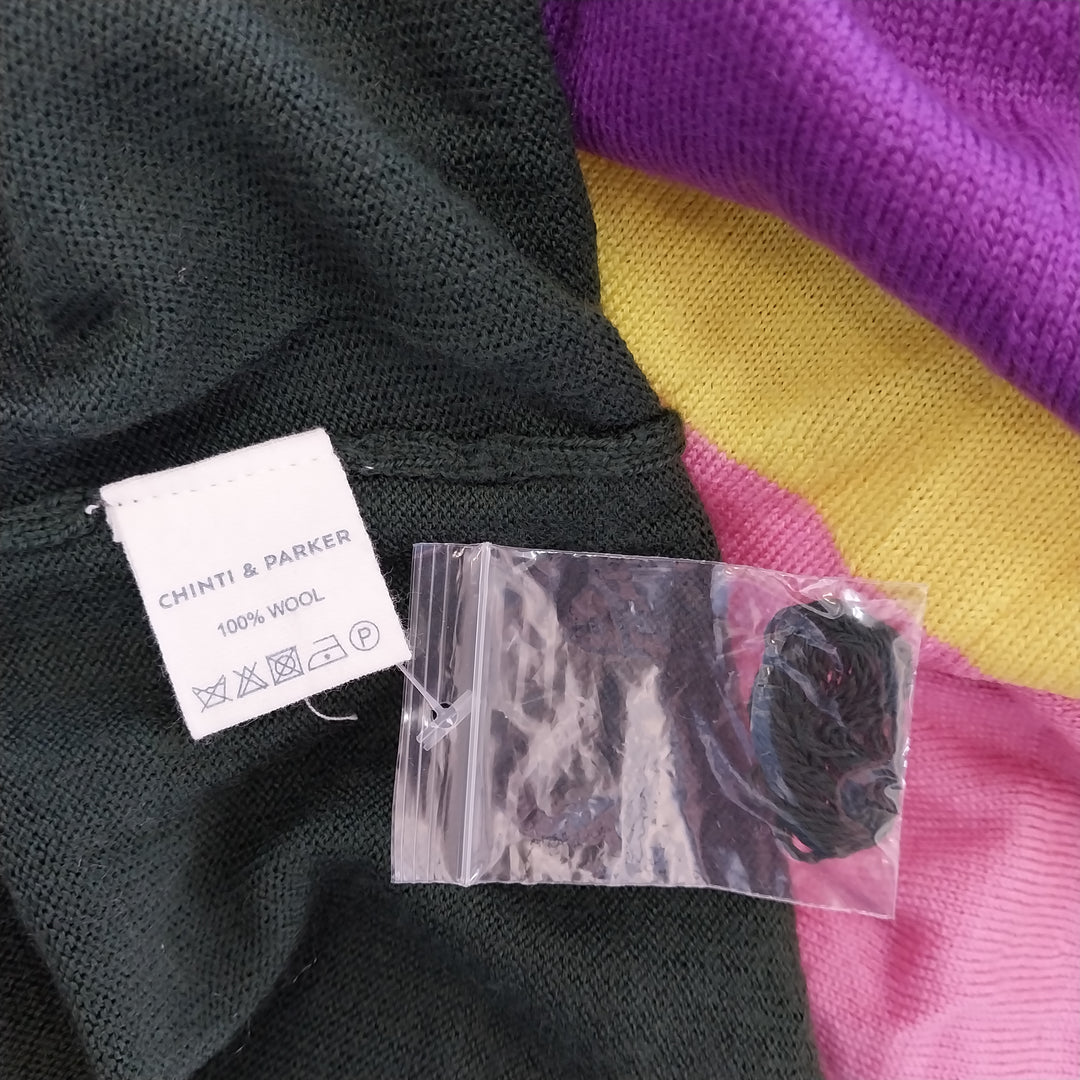 Chinti & Parker Pop Stripe Merino Wool Dress Size S As New, Stunning!