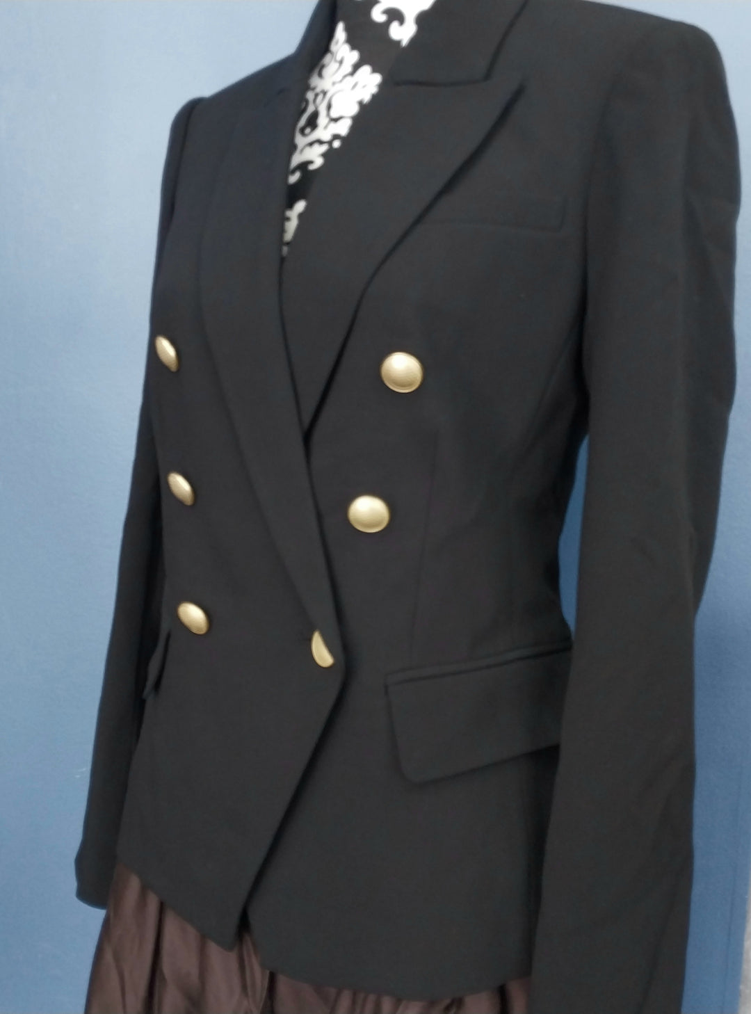 L'AGENCE Women's slim Fit Blazer size 8 Black USA 4