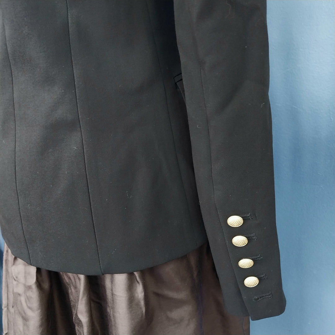 L'AGENCE Women's slim Fit Blazer size 8 Black USA 4