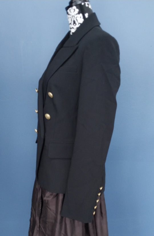 L'AGENCE Women's slim Fit Blazer size 8 Black USA 4