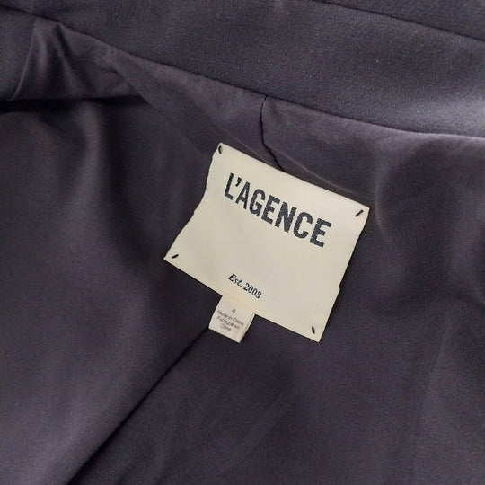 L'AGENCE Women's slim Fit Blazer size 8 Black USA 4
