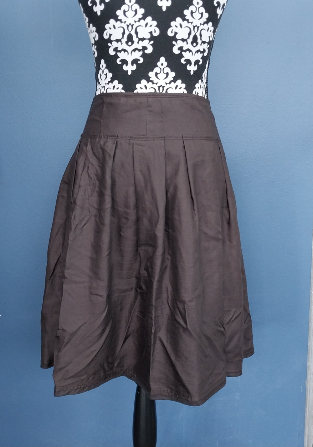 Boss Hugo Boss Silk Mix Short Wrap Skirt Size 12 Chocolate Brown