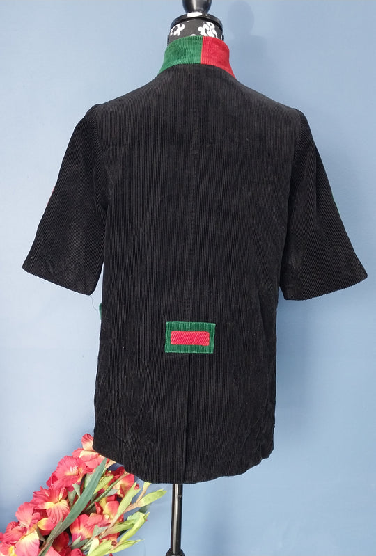 Unique Black Corduroy Jacket size 12 by Sing Fe Fung