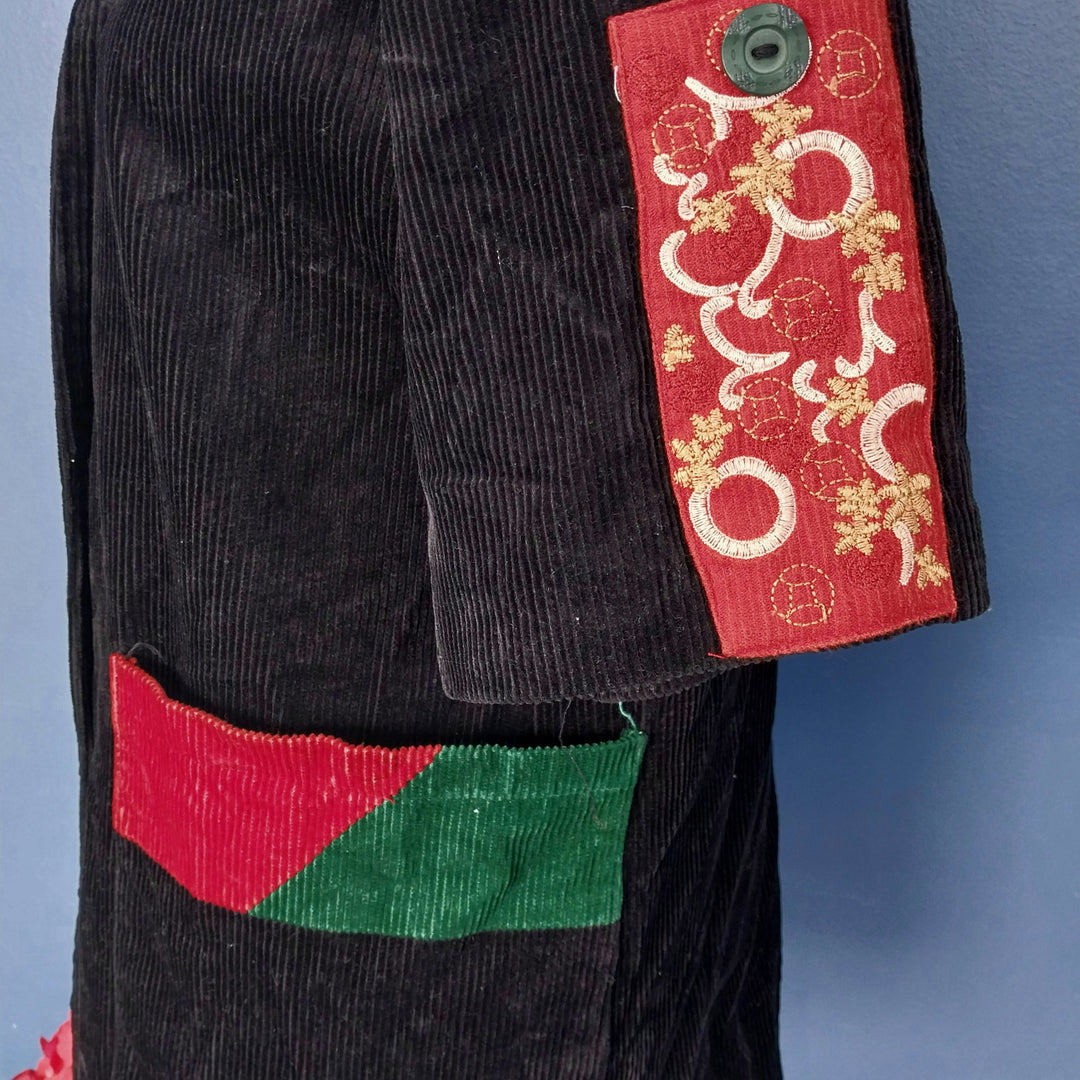 Unique Black Corduroy Jacket size 12 by Sing Fe Fung